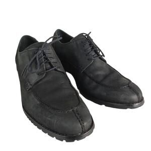 Cole Haan NikeAir Men's 9.5 Waterproof Black Suede Dress Shoes Split-toe Oxford